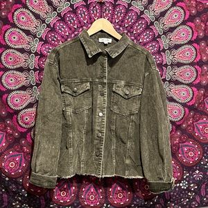 green corduroy jacket